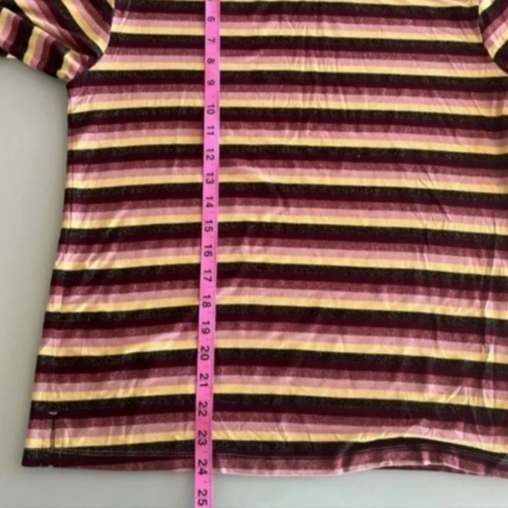 Scotch & Soda R’belle Metallic Striped Long Sleeve Top Size 14 (M) Crew Neck